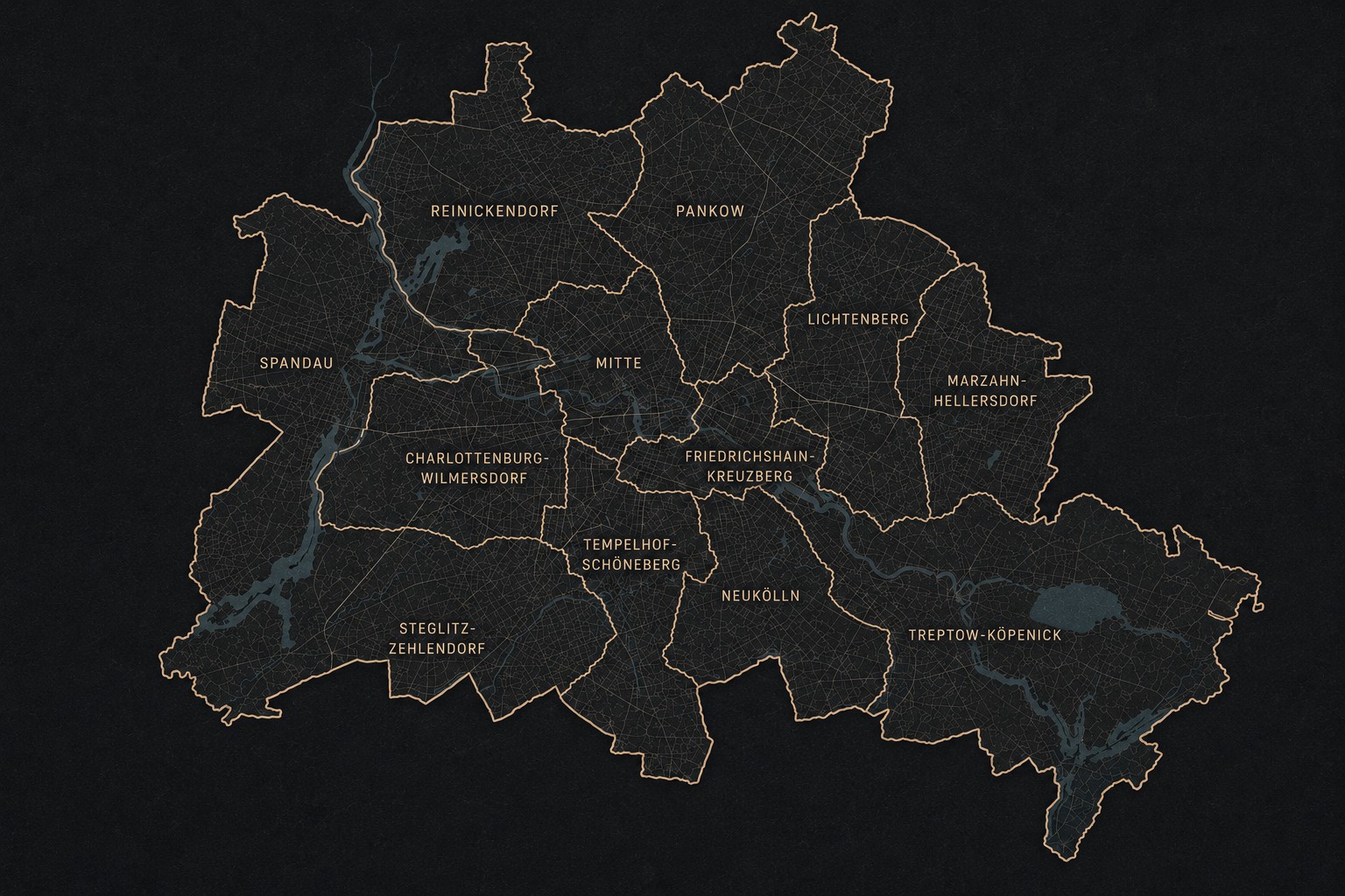 Stilisierte Karte von Berlin